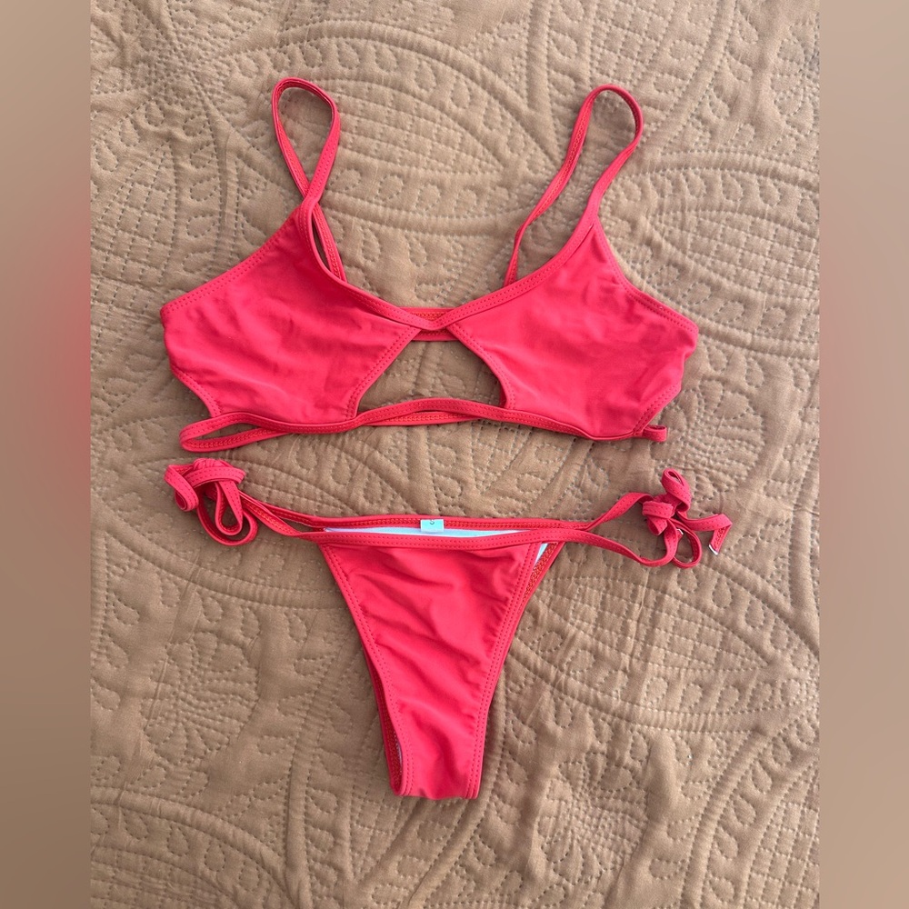Red Cut Out Bikini